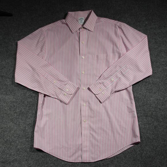 Vintage Brooks Brothers Regent Button Down Shirt Men 15.5 2/3 Pin Striped Cotton - Picture 1 of 8